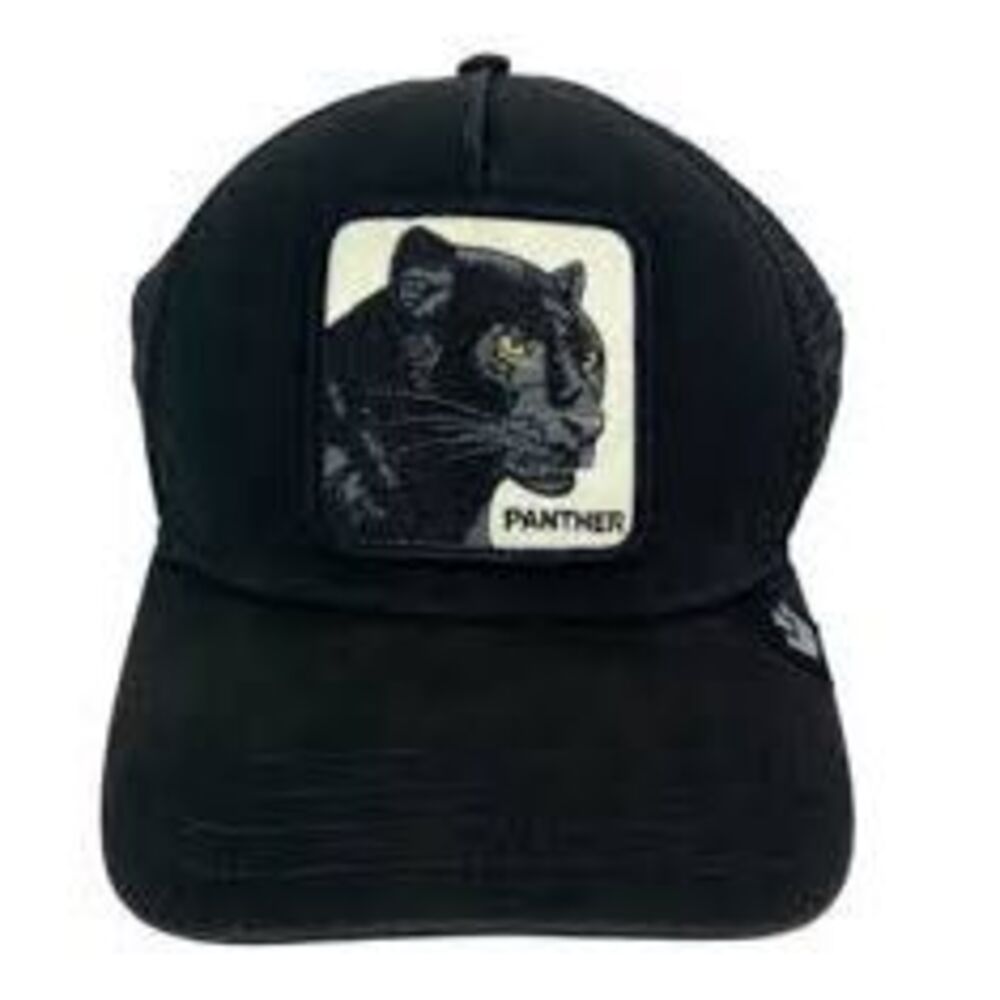 Goorin Bros The Farm Panther Black Mesh Trucker Snapback Hat One Size Cap